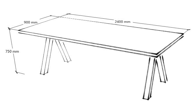 V-Leg Dining Table